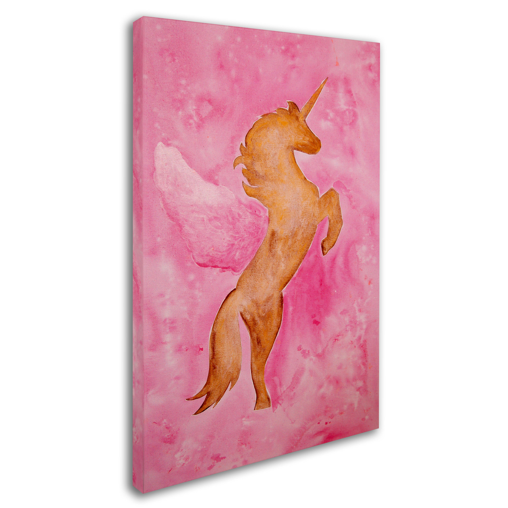 Trademark Fine Art 'The Unicorn' Print on Wrapped Canvas | Wayfair